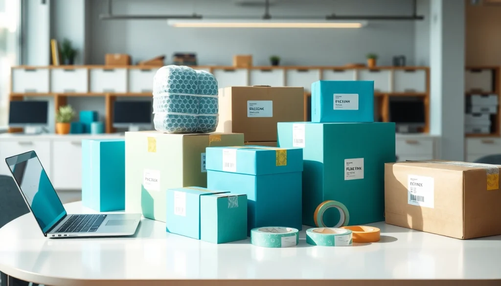 Explore effective packaging solutions showcased in a modern workspace with various materials and designs.