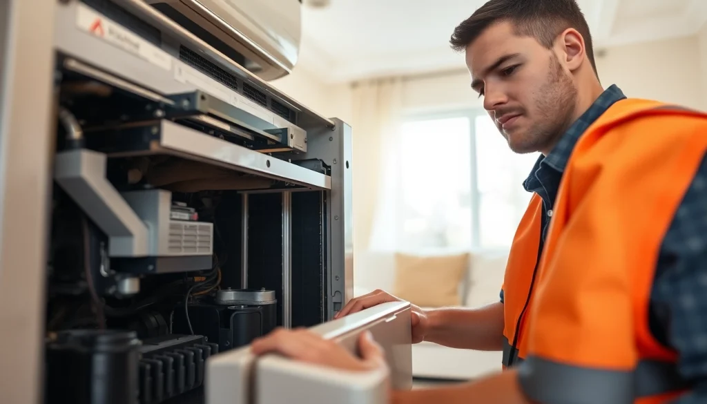 AC repair Glendale AZ by a technician showcasing expertise in a residential setting.