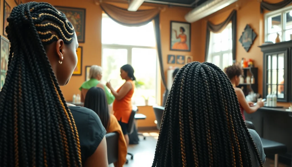 Transform your look at the Best african braiding salon in near me, highlighting intricate hairstyles and skilled stylists.