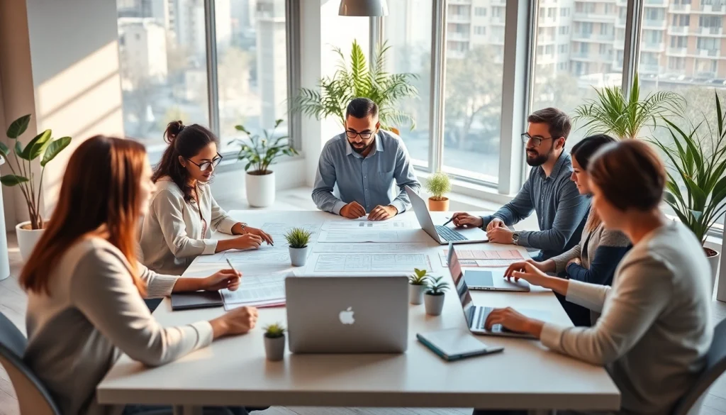 Engaging discussion about a Small Business Membership Plan in a vibrant office setting.