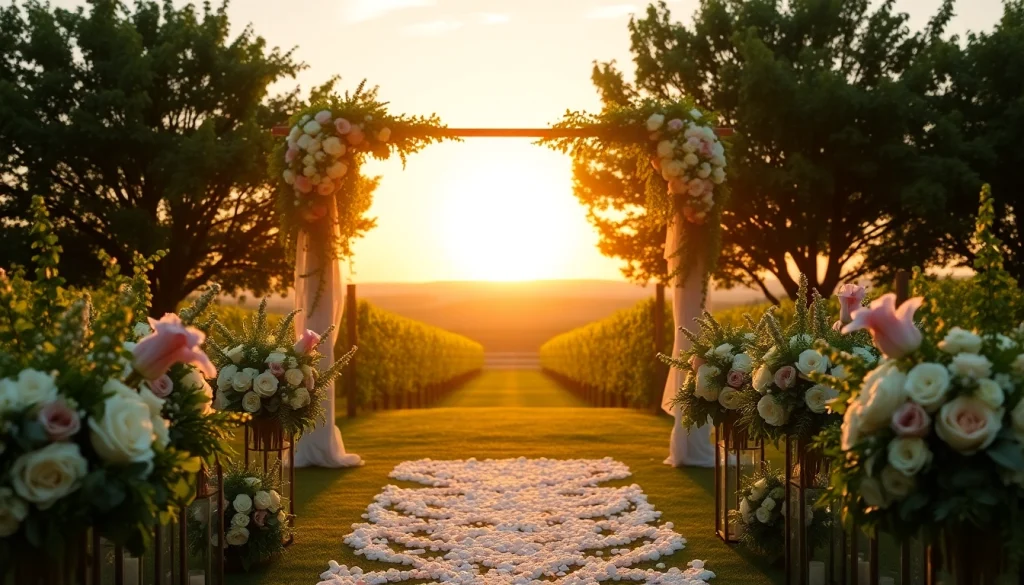 Capture the beauty of clarksburg wedding venues with a romantic outdoor ceremony among lush vineyards.