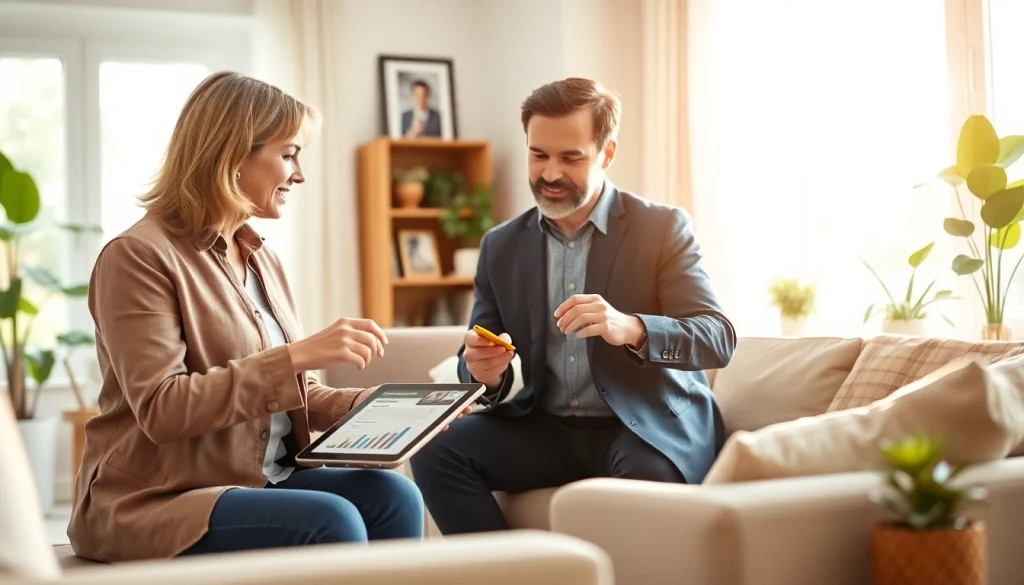 Homeowner discusses selling options with an agent for Sell my house no realtor Little Rock, ar.