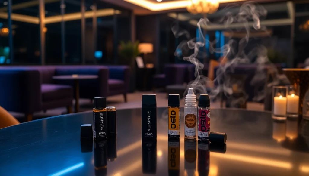 Hqd pods im eleganten Ambiente eines modernen Lounges mit entspannendem Rauch.