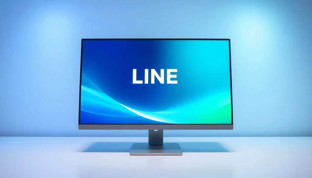 Download 電腦版line下載 on a bright computer screen with the software interface displayed clearly.