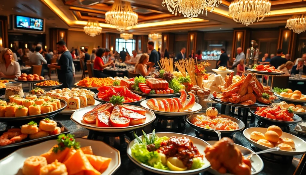Savoring delectable dishes at the best Buffets in Vegas with a vibrant atmosphere and amazing variety.