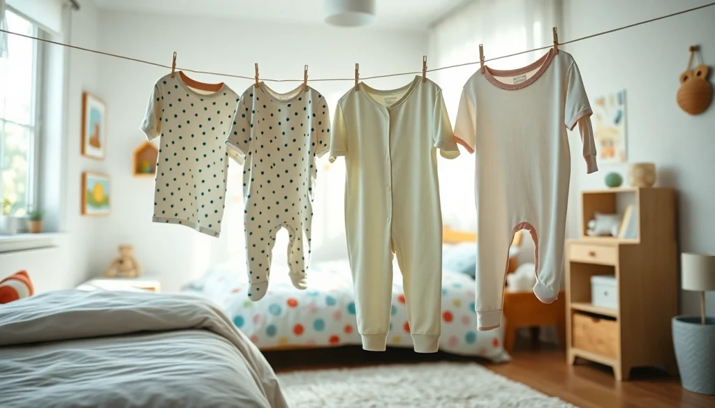 Showcasing Bamboo kids pajamas on display, highlighting their softness and colorful designs.