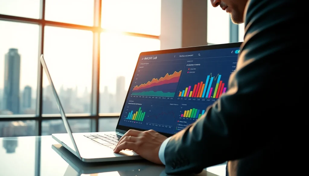 Analyze the growth of revenuerocketlab with financial data visuals in a modern office environment.