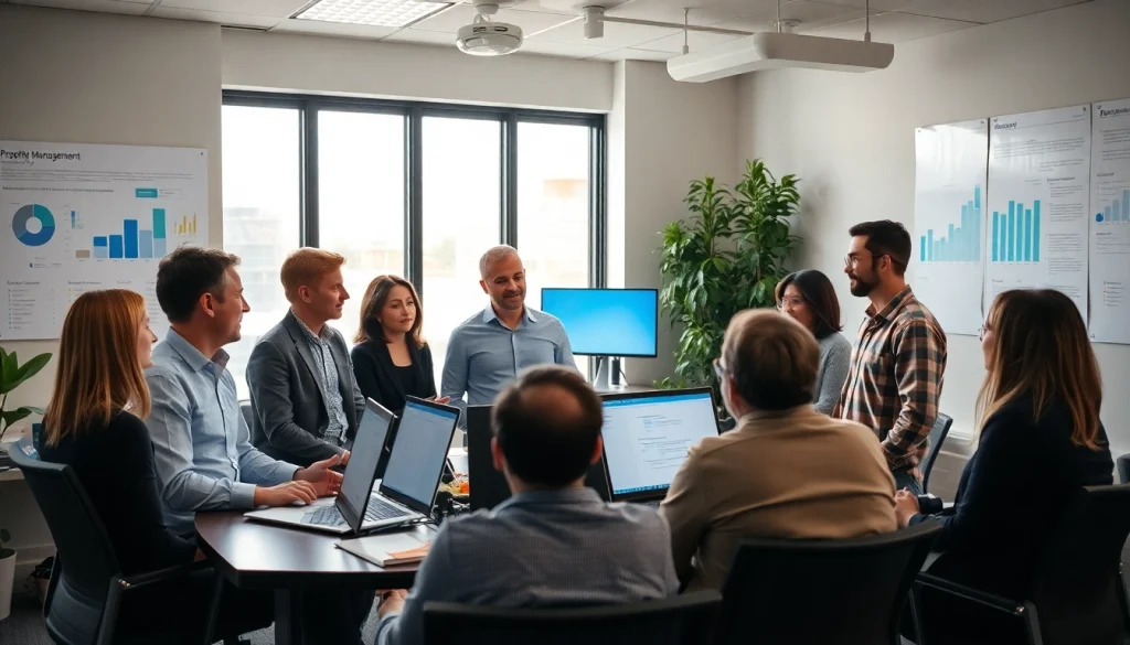 Engaging team in a property management office showcases efficient Property management practices.