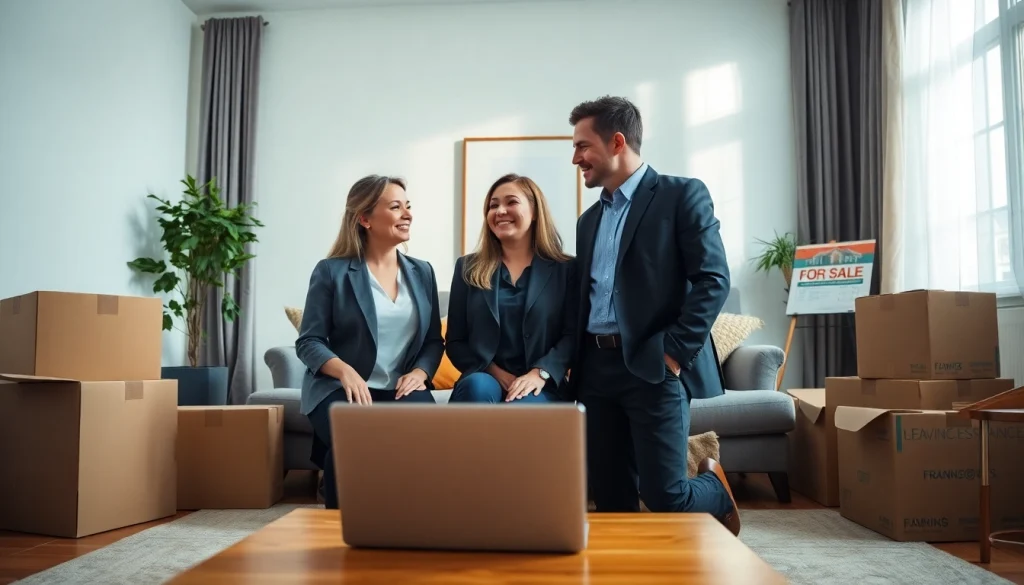 Selling my house urgently: Couple discusses options in a well-lit living room.