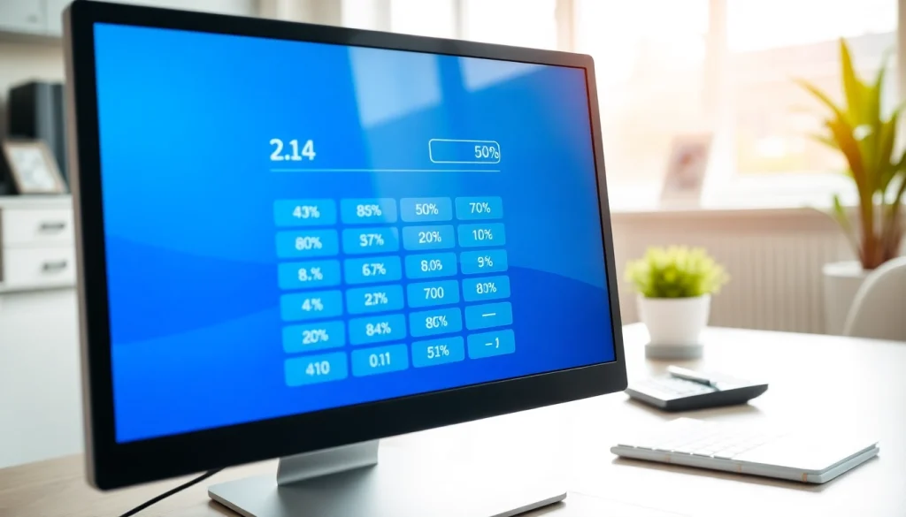 Calculate percentages easily with this advanced Percentage Calculator displayed on a computer screen.