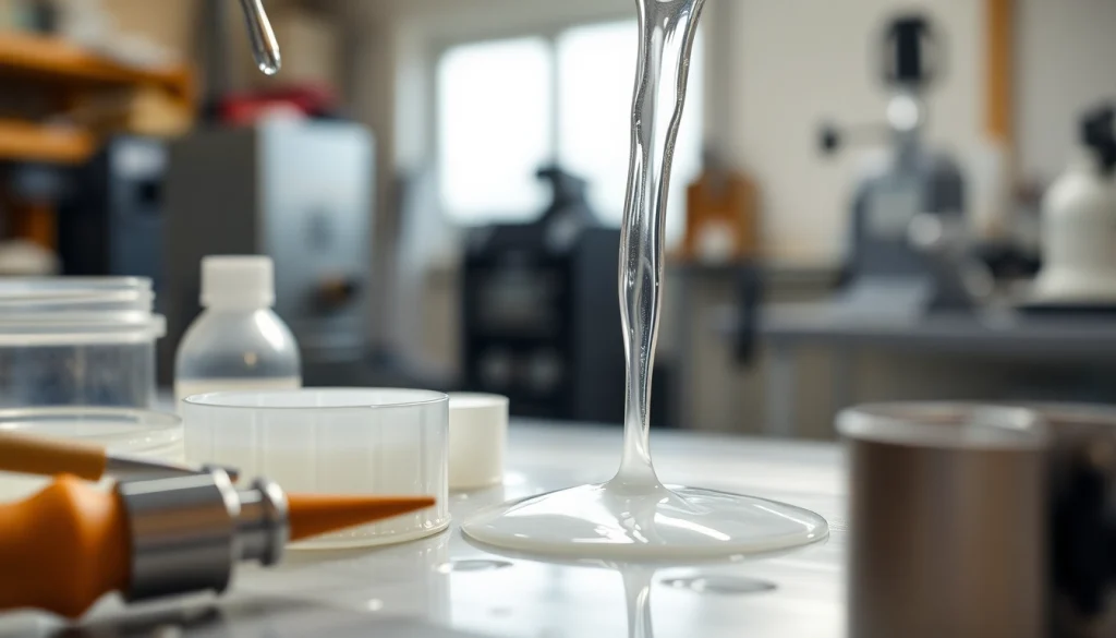 Applying infusion resins in a composite mold, showcasing smooth texture and clarity.