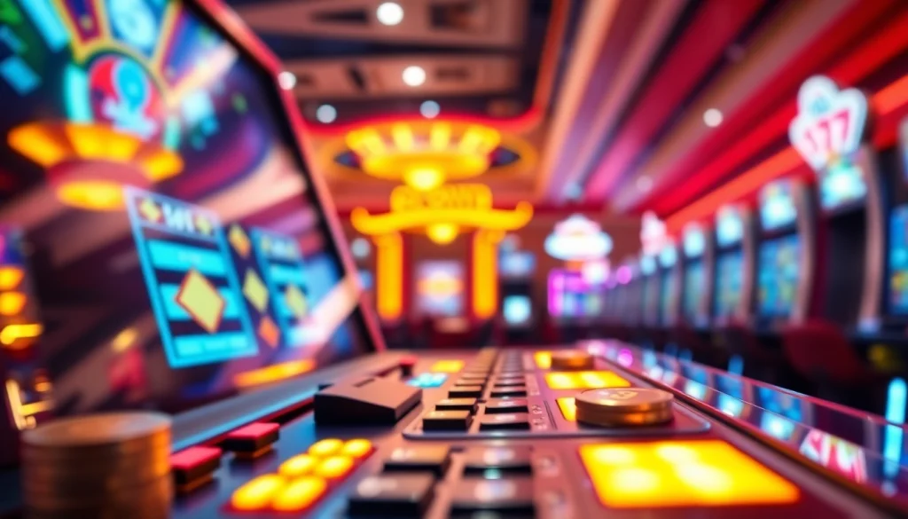 Menangkan laku77 slot dengan slot machine yang berkilau di pesta kasino yang meriah.