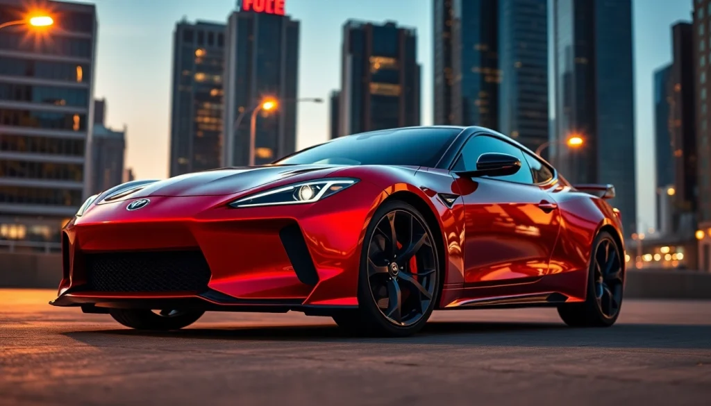 Experience the vibrant Red Black Chameleon Paint transforming the car with its unique color-shifting effect.