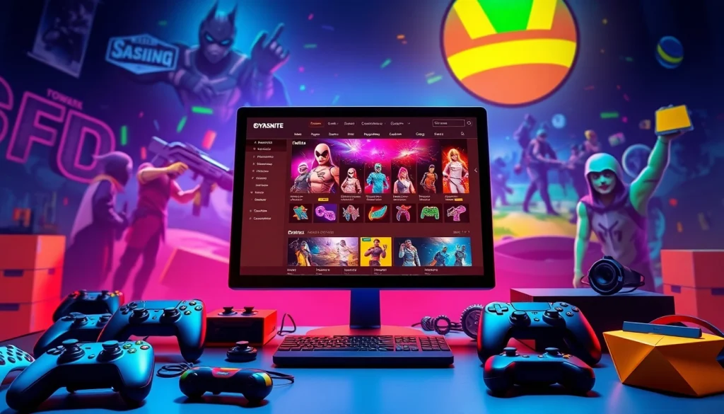 Menampilkan toko game items yang menarik dengan berbagai pilihan aksesoris unik.
