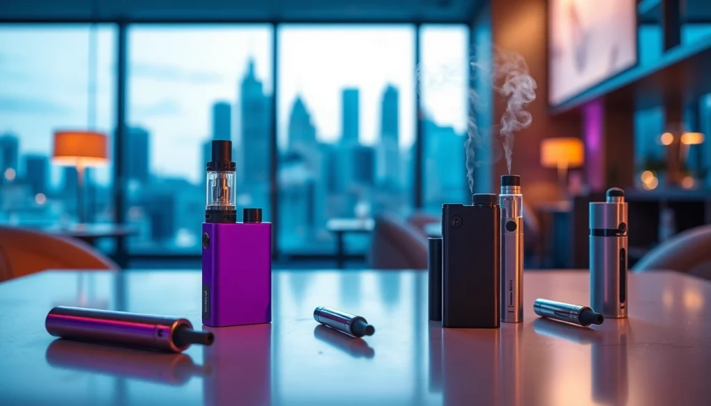 Showcase a Disposable Vape surrounded by vapor to highlight its appealing features.
