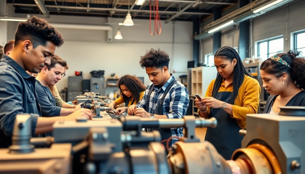 Trade school tennessee students actively engaged in learning essential trade skills.