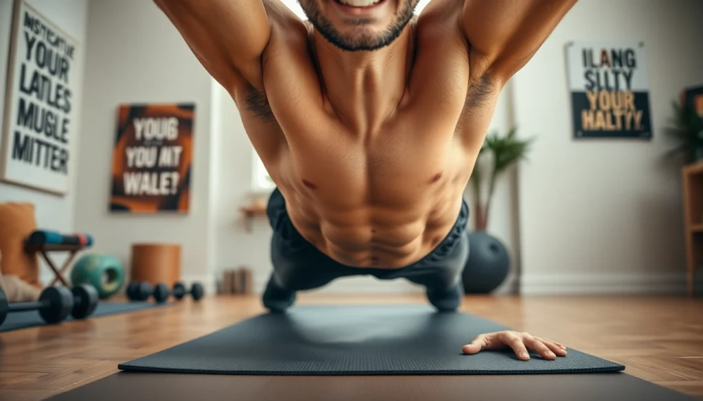 Oefeningen voor Sixpackbuikspieren in een thuisgym met energiek formaat