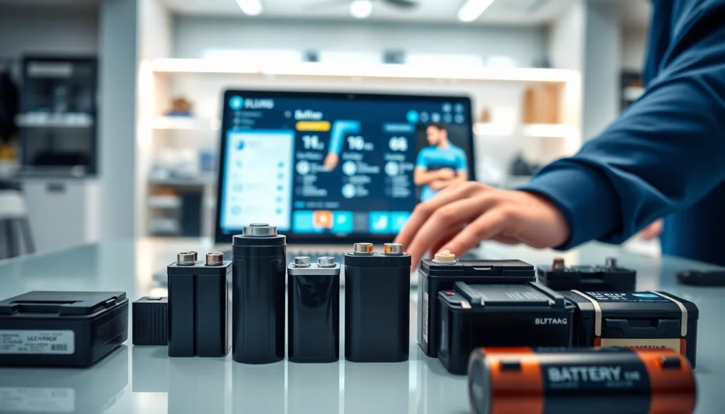 Buy batteries online in Malta with a person engaging in a vibrant shopping scene.
