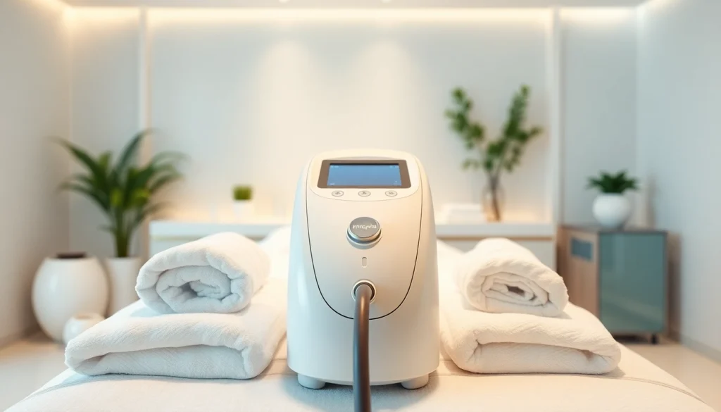 Experience an invigorating hydrafacial treatment in a serene spa environment.