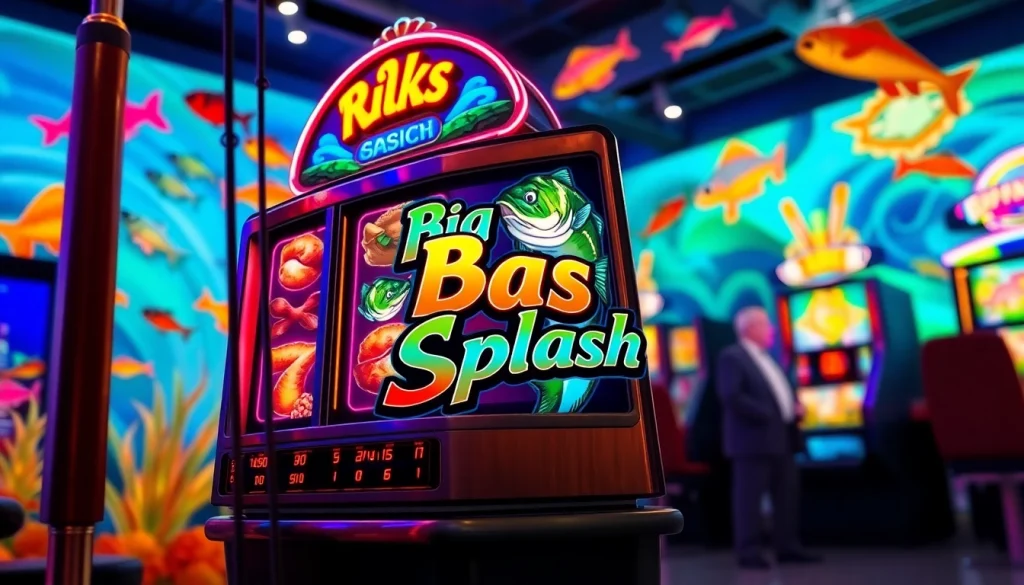 Play Big bass splash not on gamstop with vibrant fishing themed elements and energetic atmosphere.