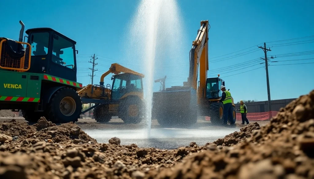 Experience hydro eexcavation nc with precise water jet methods at an active excavation site.