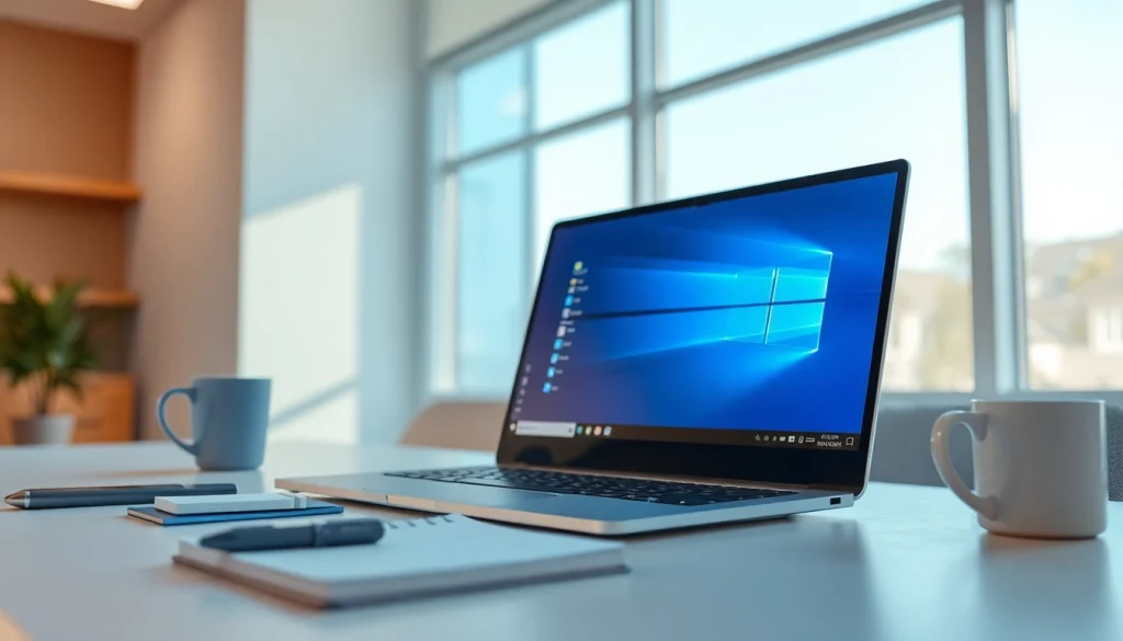 Kaufe jetzt die Windows 11 Pro Lizenz für deinen PC in einem modernen Büro-Setup.