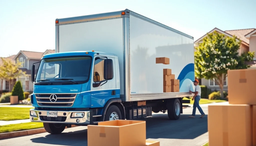 https://starvanlinesmovers.com showcases a professional moving truck amidst friendly movers in a sunny neighborhood.
