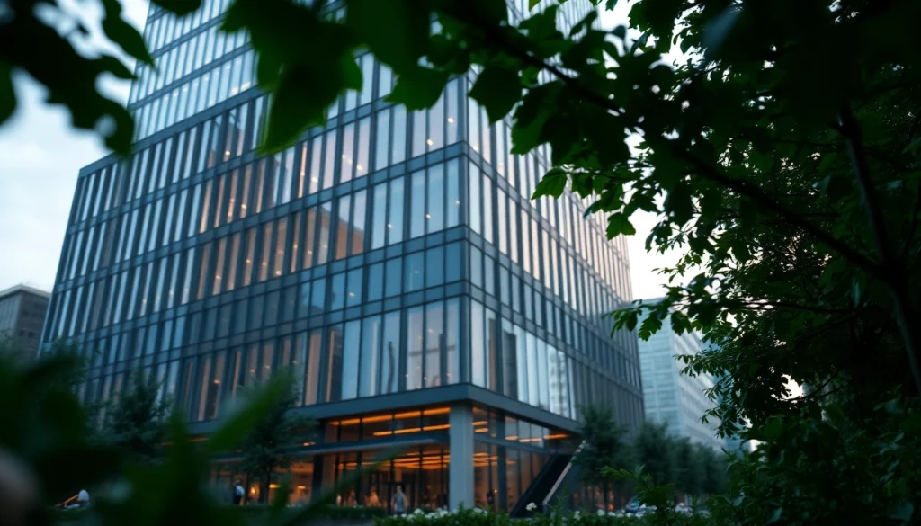 Prägnante visualisierung architektur eines modernen Gebäudes in einer urbanen Umgebung.