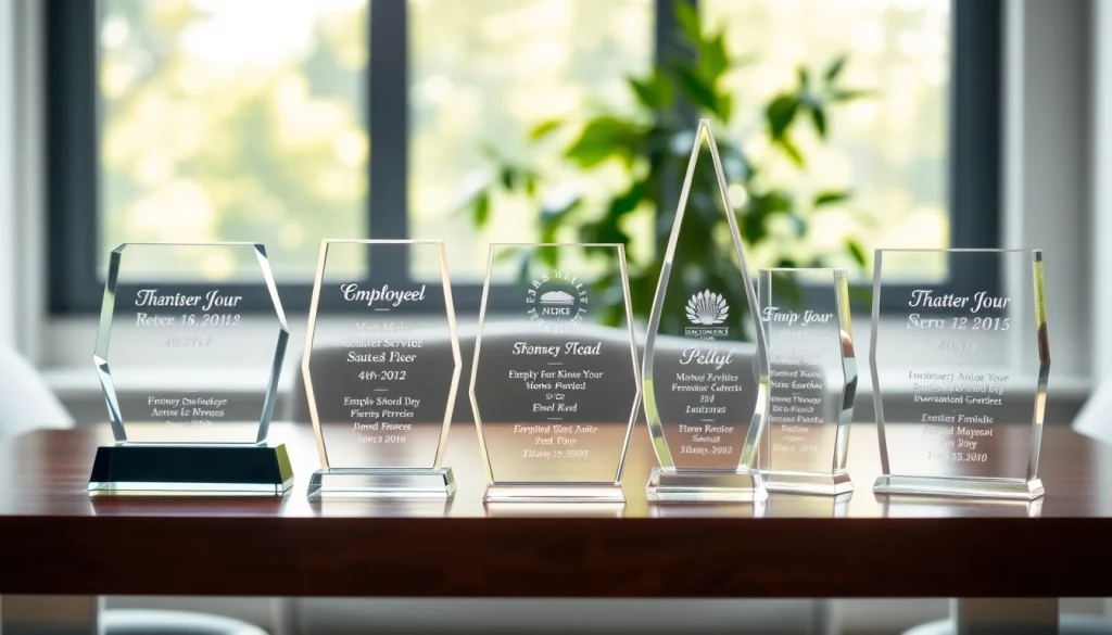 Celebrate achievements with elegantly crafted service awards that honor employee dedication.