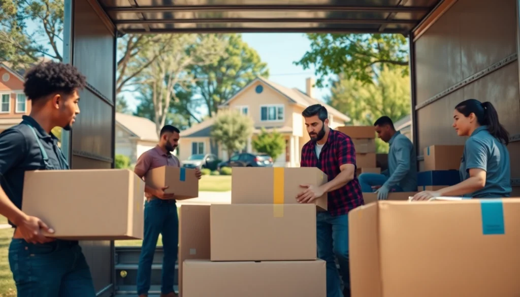 Efficient scene of the best Toronto movers packing and loading during a residential move.