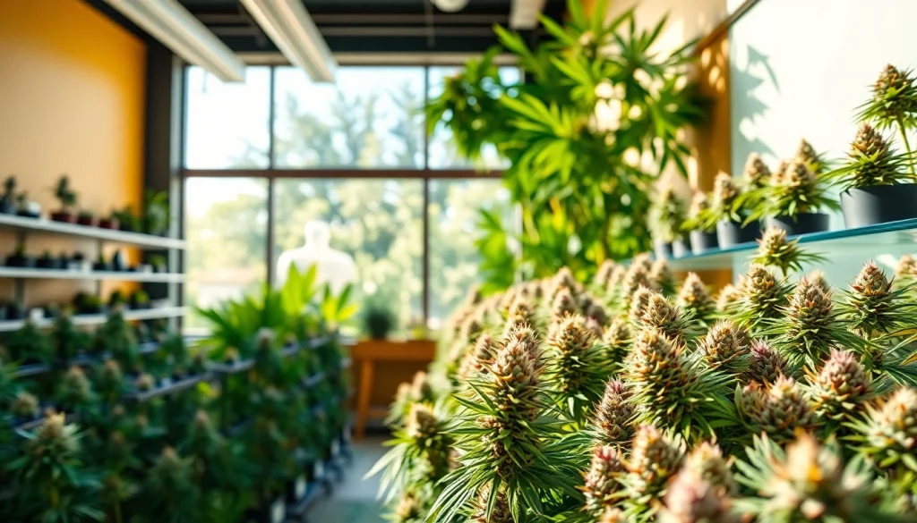 Shop vibrant weed for sale in a welcoming dispensary environment showcasing curated cannabis flower.