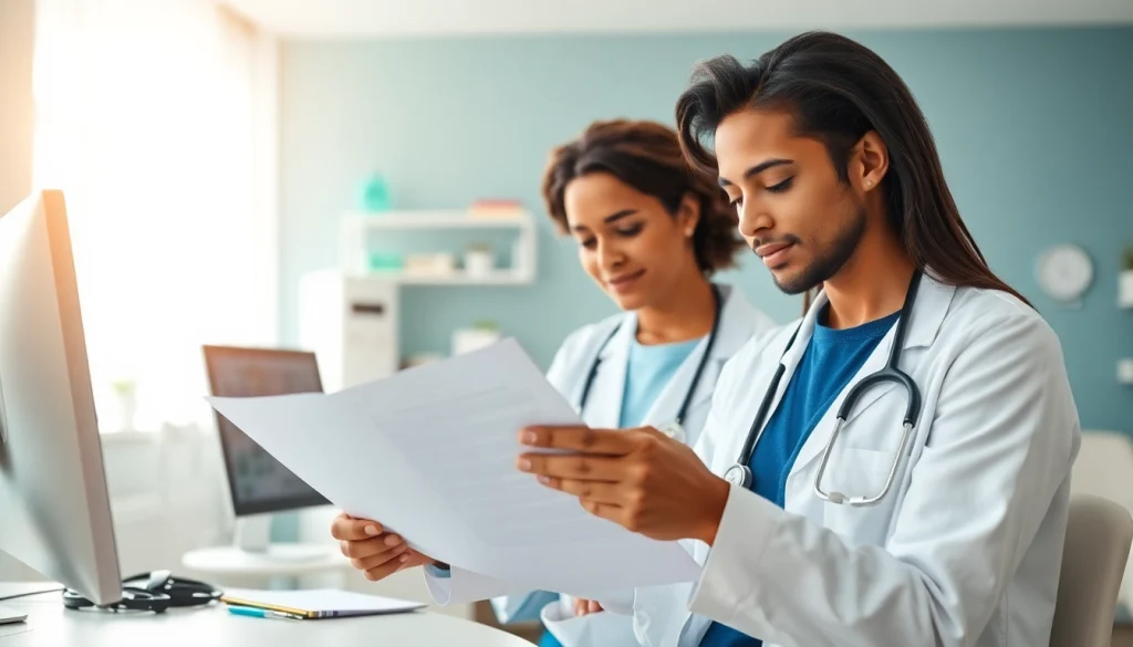 Consultation with a primary care physician las vegas, showcasing professionalism and comfort in a modern clinic.