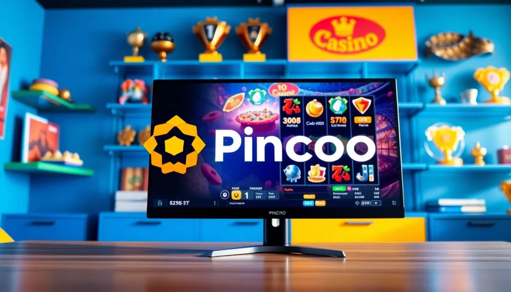 Engaging online gaming experience at Pinco Casino with a vibrant gaming setup.