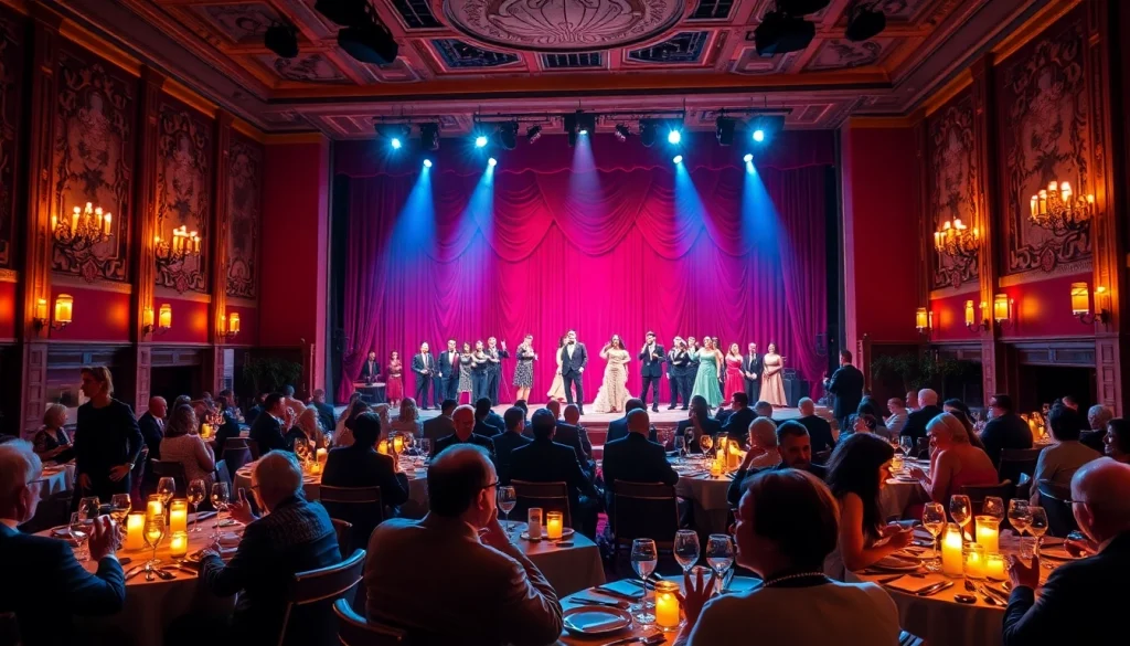 Enjoying a vibrant dinner theater in las vegas with live performances and delightful dining experience.