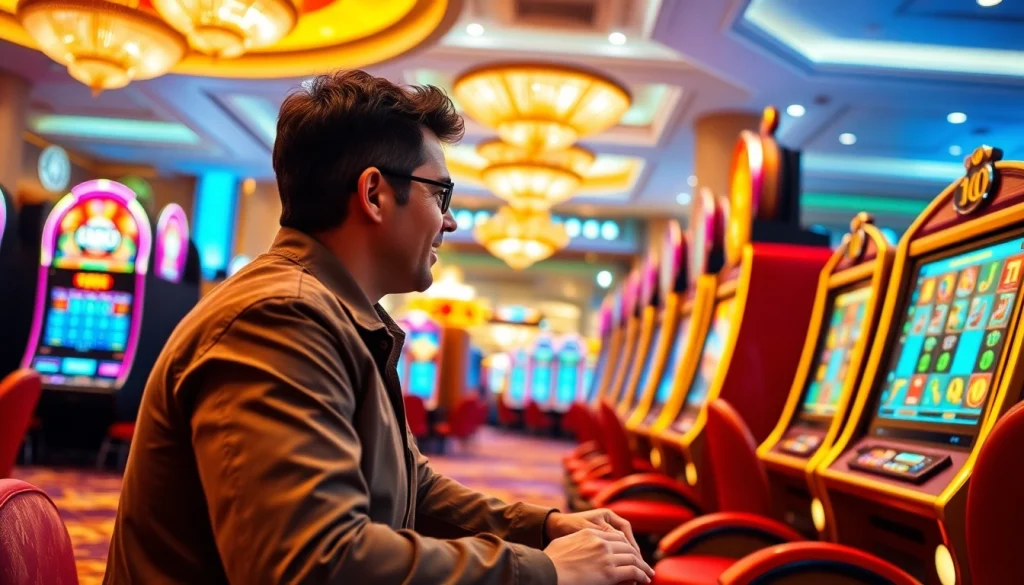 Visitez casino-demo.com pour une expérience de jeu immersive avec des machines à sous lumineuses.