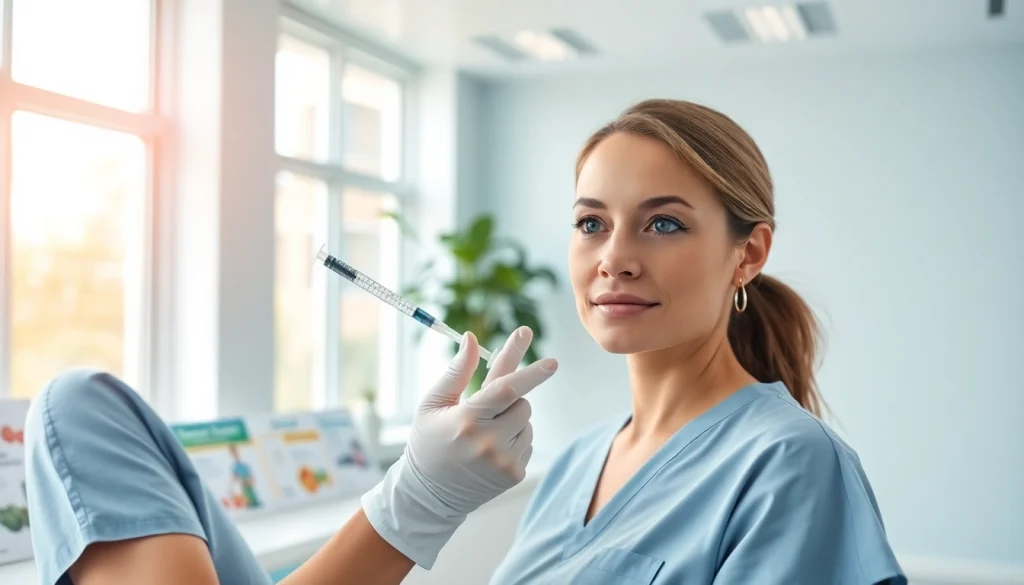 Introducing weight loss shots administered by a healthcare professional in a welcoming clinic.