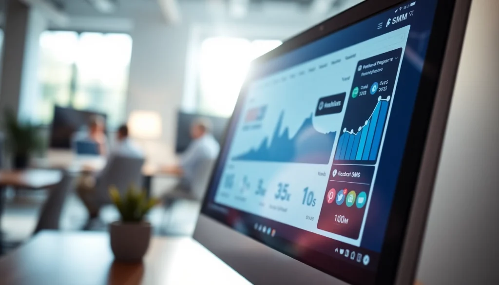 Boost engagement and insights with the facebook smm panel featuring analytics on a vibrant screen.