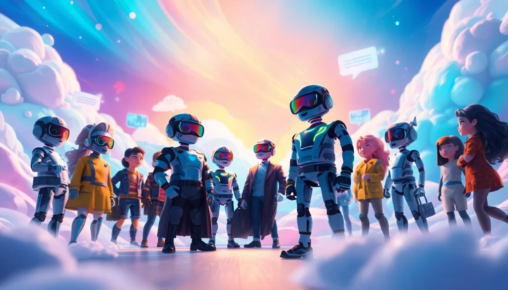Engage in AI character chat no limits with diverse characters in a vibrant virtual world.