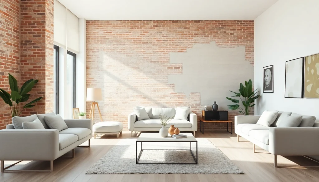 Gestalte beeindruckende 3d visualisierung eines modernen Wohnraums mit minimalistischem Design.