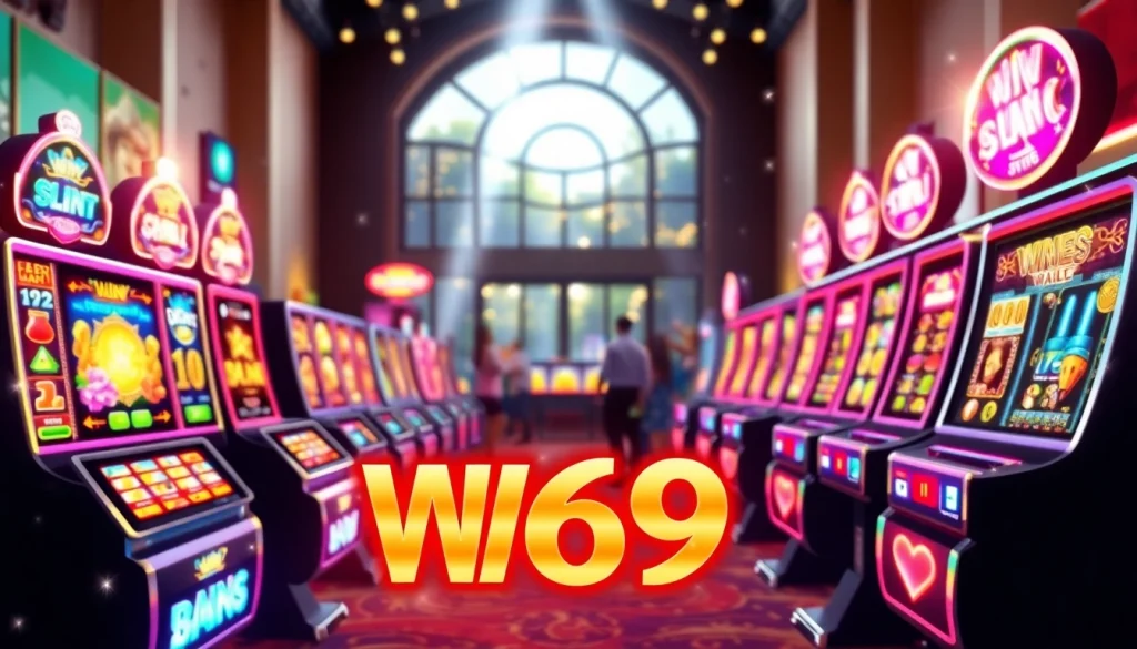 หมุนวงล้อ W69 SLOT ที่คาสิโนออนไลน์ด้วยกราฟิกสีสันสดใสและบรรยากาศที่มีพลัง