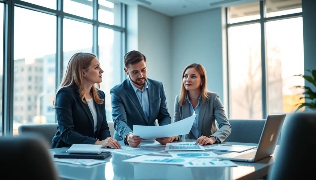 Accountants near me working collaboratively in a bright modern office environment.