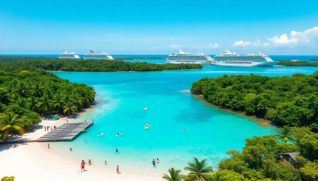 Experience thrilling activities during Harvest Caye Tours Belize with breathtaking tropical views.